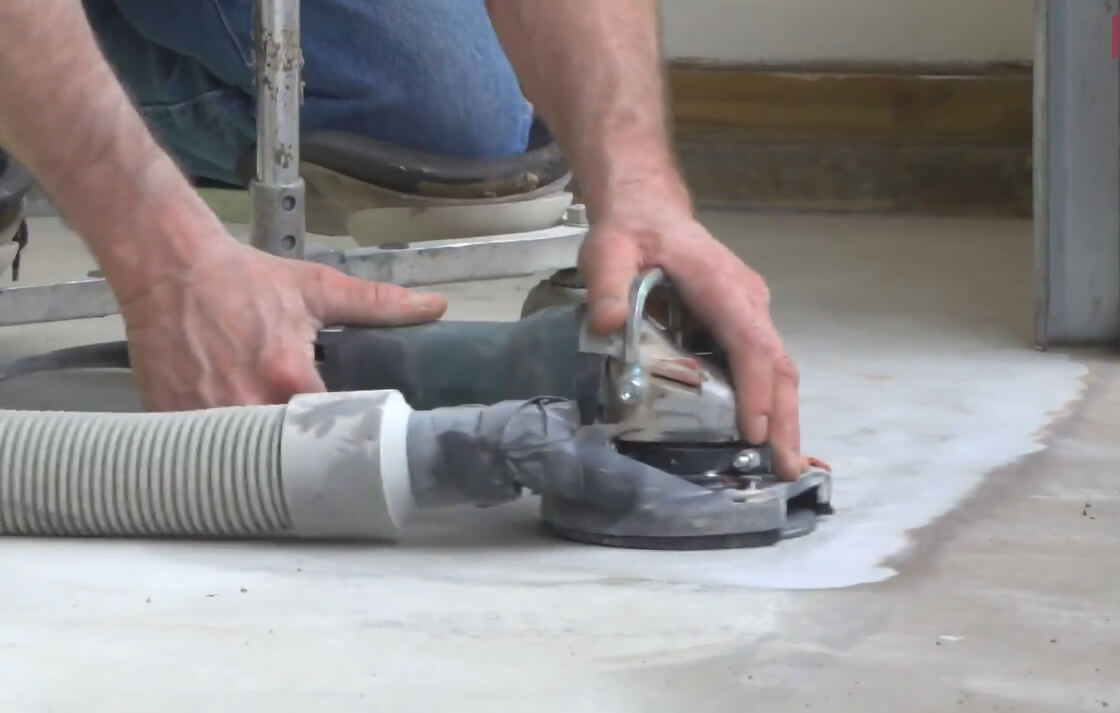 hand grinding concrete